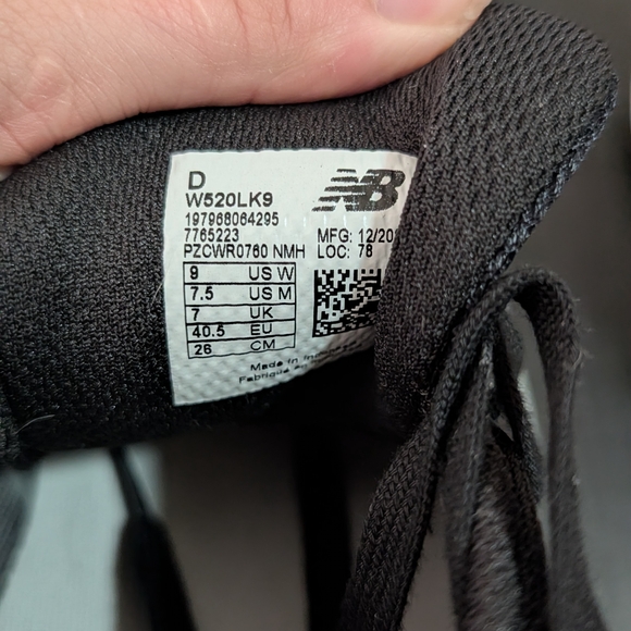 SEE NOTE: New Balance Black and White Fresh Foam Athletic Sneakers - Picture 8 of 8